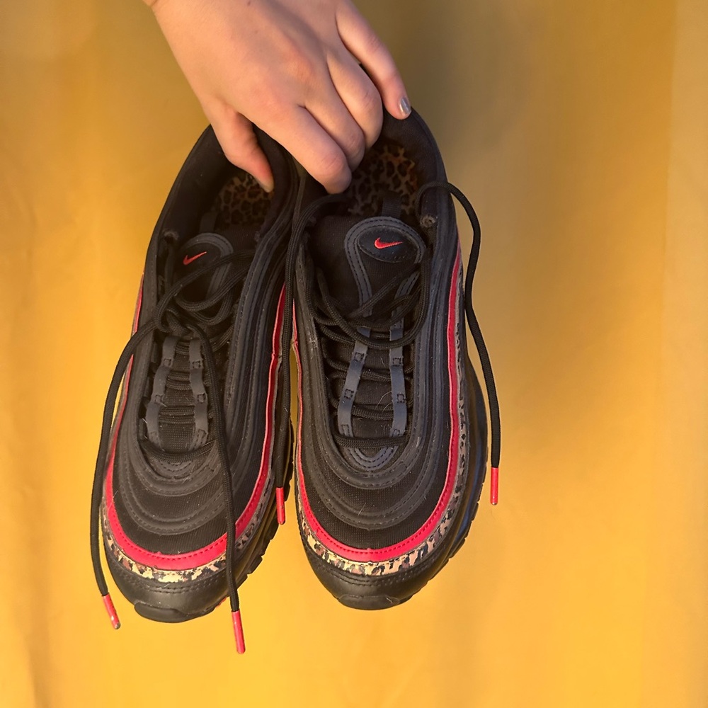 Women's Black, Red, Cheetah Nike Air Max 97